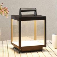 Lucande LED tafellamp Cube voor buiten, oplaadbaar
