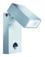 Searchlight LED Outdoor - buiten wandverlichting met sensor - 9 x 19 cm - 10W LED incl.- IP44 - roestvrij staal