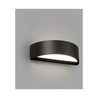 Faro Oval - wandverlichting - 20 x 9,4 x 5,5 cm - 10W LED incl. - IP65 - donkergrijs