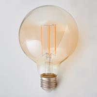 lindby E27 LED-Globelampe Filament 6W 500Lm, amber 2.200K