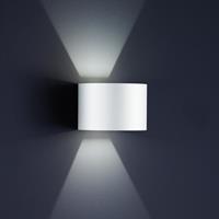helestra LED Außen-Wandlampe Siri 44 - R IP54 Weiß - 