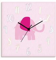 Artland Wanduhr "Elefant auf rosa"