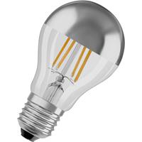 osram LED SUPERSTAR MIRROR CLASSIC A 50 FS DIM Warmweiß Filament Silber Verspiegelt E27 Glühlampe, 132917 - 