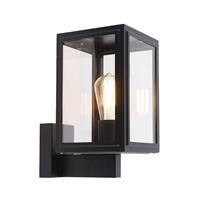 Qazqa Landelijke wandlamp Zwart