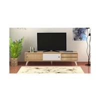 Homemania Tv-meubel Eduardo 160x40x40 cm eikenkleurig en wit