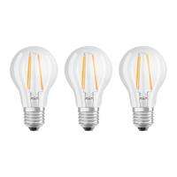 osram LED-Lampe  BASE CLAS A, E27, EEK: A++, 6W, 806 lm, 4000 K, 3 Stk. klar