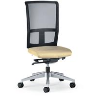 prosedia Bürodrehstuhl GOAL AIR | Weiche Rollen | Brillantsilber-Beige | Sitzhöhe 390 -