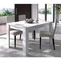 dmora Caruso Tisch ausziehbar für Esszimmer, Farbe glänzendes Weiß, 78 x 140 x 90 cm - 