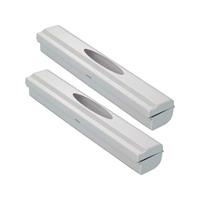 WENKO Foliedispenser Perfect Cutter voor folierollen tot 33 cm breedte, voor aluminium- en huishoudfolie (set, 2 stuks)