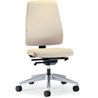 prosedia Bürodrehstuhl GOAL | Harte Rollen | Brillantsilber-Beige | Sitzhöhe 410 - 460 mm