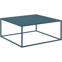 [en.casa] Couchtisch 38cm x 85cm x 85cm Beistelltisch Wohnzimmertisch Metall Dunkelblau - 