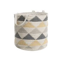 beliani Praktischer Materialkorb Baumwolle buntes Muster beige Madola - 