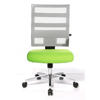 topstar Bürodrehstuhl X-PANDER | Mit Netz-Rückenlehne | Weiß-Grün | 