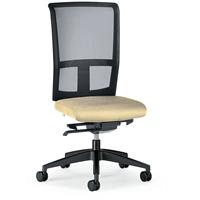 prosedia Bürodrehstuhl GOAL AIR | Weiche Rollen | Schwarz-Beige | Sitzhöhe 390 - 440 mm | - 