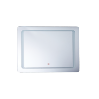 Beliani - Wandspiegel 80 x 60 cm Rechteckig mit led Beleuchtung Antibeschlagsystem Touch Sensor-Schalter Modern - Silber