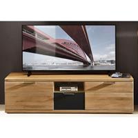 lomadox TV Lowboard Fernsehtisch 180cm in Wildeiche Bianco BOZEN-36 Massivholz Fronten, B/H/T 180x52x48cm