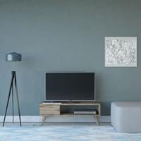 homemania Maya TV-Schrank - Modern aus Mauer - mit Schublade, Einlegeboeden - vom Wohnzimmer - Nussbaum aus Holz, PVC, 90 x 30 x 33 cm - 