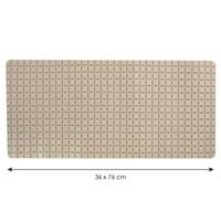 msv Premium Duschmatte Badematte Badewannenmatte Badewanneneinlage antibakteriell rutschfest mit Saugnäpfen - Beige - ca. 36 x 76 cm - duftet nach Rosen