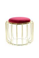Kayoom Beistelltisch / Pouf Comfortable 110 Rot / Gold rotgold