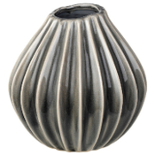 Broste Copenhagen Vasen WIDE Vase S Keramik Smoked Pearl 15 cm (grau)