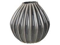 Broste Copenhagen Vasen WIDE Vase L Keramik Smoked Pearl 30 cm (grau)
