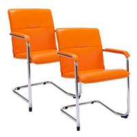 PUREDAY Besucherstuhl-Set, 2-tlg. Rumba Schreibtischstühle orange