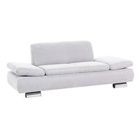 Sofa 2-Sitzer TERRENCE-23 Veloursstoff Farbe creme Sitzhärte weich B: 190cm T: 90cm H: 76cm