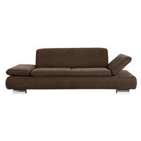 Sofa 2,5-Sitzer TERRENCE-23 Veloursstoff Farbe braun Sitzhärte weich B: 221cm T: 90cm H: 76cm