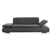 Sofa 2,5-Sitzer TERRENCE-23 Veloursstoff Farbe anthrazit Sitzhärte weich B: 221cm T: 90cm H: 76cm