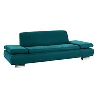 Sofa 2,5-Sitzer TERRENCE-23 Veloursstoff Farbe petrol Sitzhärte weich B: 221cm T: 90cm H: 76cm