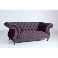 Sofa 2-Sitzer IVETTE-23 Samtvelours Farbe purple Sitzhärte mittel B: 200cm T: 100cm H: 80cm