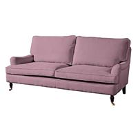 Sofa 3-Sitzer (2-geteilt) PASSION-23 Flachgewebe (Leinenoptik) Farbe aubergine Sitzhärte mittel B: 210cm T: 108cm H: 94cm