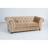 Sofa 2,5-Sitzer ORLEANS-23 Samtvelours Farbe sand Sitzhärte mittel B: 216cm T: 100cm H: 77cm