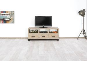 steigerhouttrend Steigerhouten TV meubel Kings met stalen onderstel