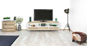 steigerhouttrend Steigerhouten hangend TV meubel Edon in landelijke stijl