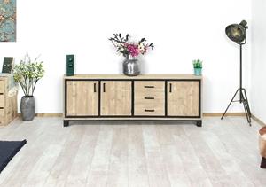 steigerhouttrend Steigerhouten TV meubel Lowes met industrieel details