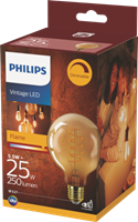 Philips Classic LEDglobe E27 G93 5.5W 820 Gold | Dimmbar - Ersatz für 25W