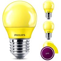 philips LED Lampe, E27 Tropfenform P45, gelb, nicht dimmbar, 4er Pack [Energieklasse A] - 