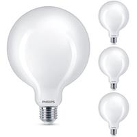philips LED Lampe ersetzt 60W, E27 Globe G93, weiß, warmweiß, 806 Lumen, nicht dimmbar, 4er Pack [Energieklasse A++]