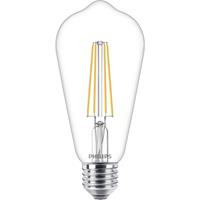 philips LED Lampe ersetzt 40W, E27 Edisonform ST64, klar, warmweiß, 470 Lumen, nicht dimmbar, 1er Pack [Energieklasse A++]