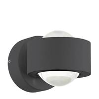 eglo LED Wandleuchte Treviolo in Anthrazit und Transparent 2x 2W 920lm IP44 - 