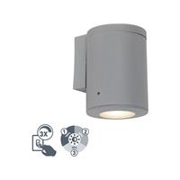 QAZQA Wandlamp grijs IP55 incl. 1 x GU10 3 staps dimbaar - Franca