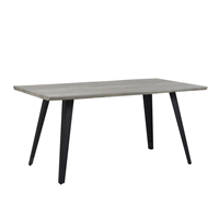 beliani Esstisch grauer Holzfarbton / schwarz 160 x 90 cm minimalistisch Witney - Grau