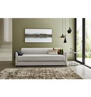 ATLANTIC home collection Schlafsofa, mit Bettfunktion, inklusive Topper mit abnehmbarem Bezug
