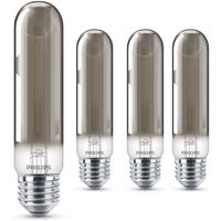 philips LED Lampe ersetzt 11W, E27 Röhre T32, grau, warmweiß, 136 Lumen, nicht dimmbar, 4er Pack [Energieklasse A+] - 