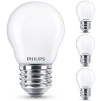philips LED Lampe ersetzt 40W, E27 Tropfenform P45, weiß, neutralweiß, 470 Lumen, nicht dimmbar, 4er Pack [Energieklasse A++] - 