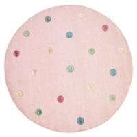 LIVONE Kinderteppich COLORMOON rosa/multi 130 cm rund