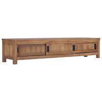 vidaxl TV-Schrank 150 x 30 x 30 cm Massivholz Teak Braun