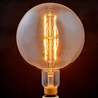 Lindby E27 LED lamp filament 8W 800lm 1.900K amber globe