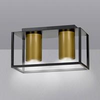 EMIBIG LIGHTING Plafondspot Tiper met frames, 2-lamps, zwart-goud